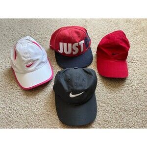 Nike kids size baseball hat cap lot of 4